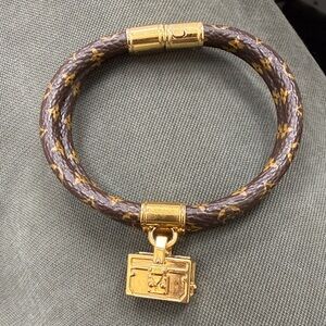 Louis Vuitton leather bracelet